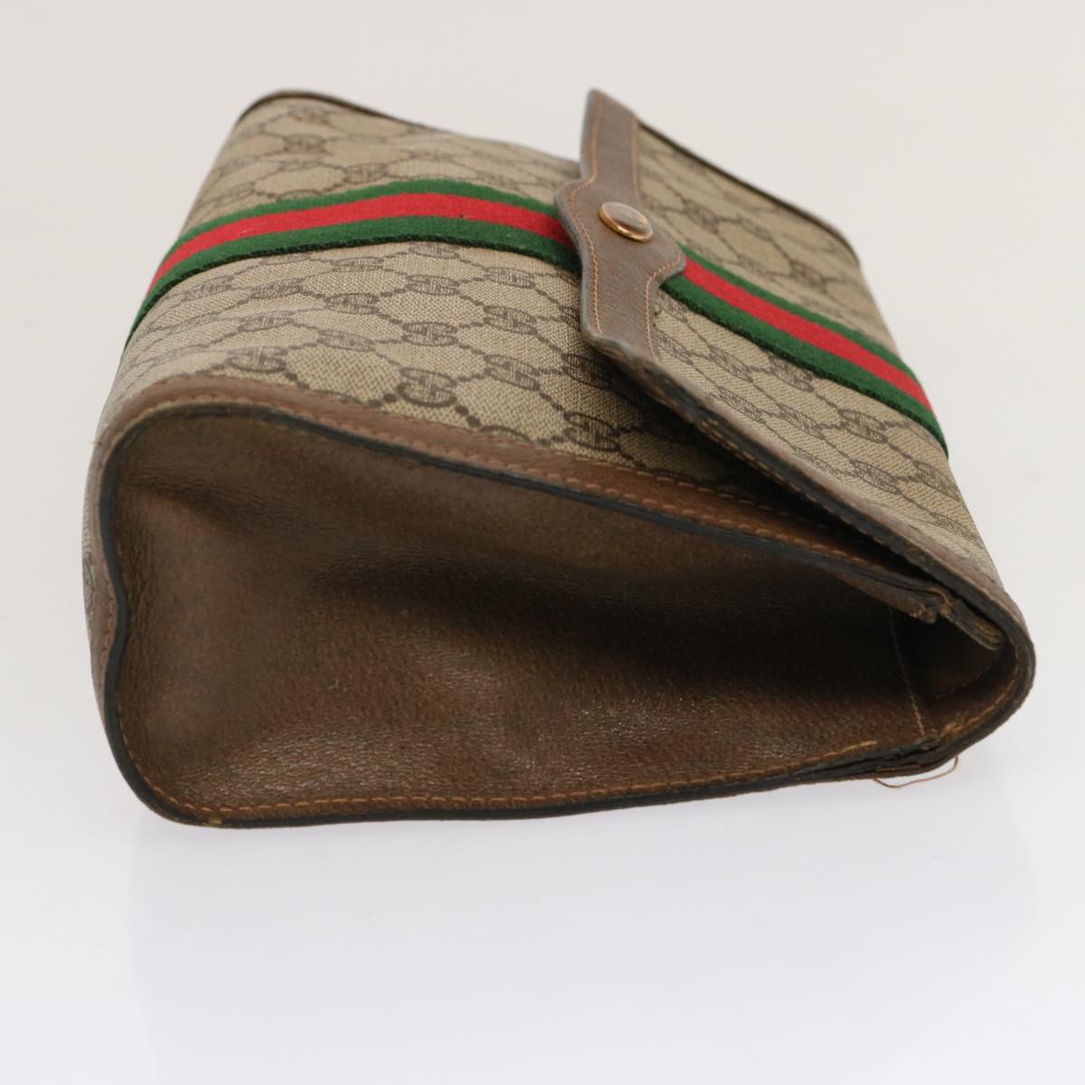 Luxury Gucci Trending 2025 GG Supreme Web Sherry Line Clutch Bag Beige 41 014 3087 30  70810