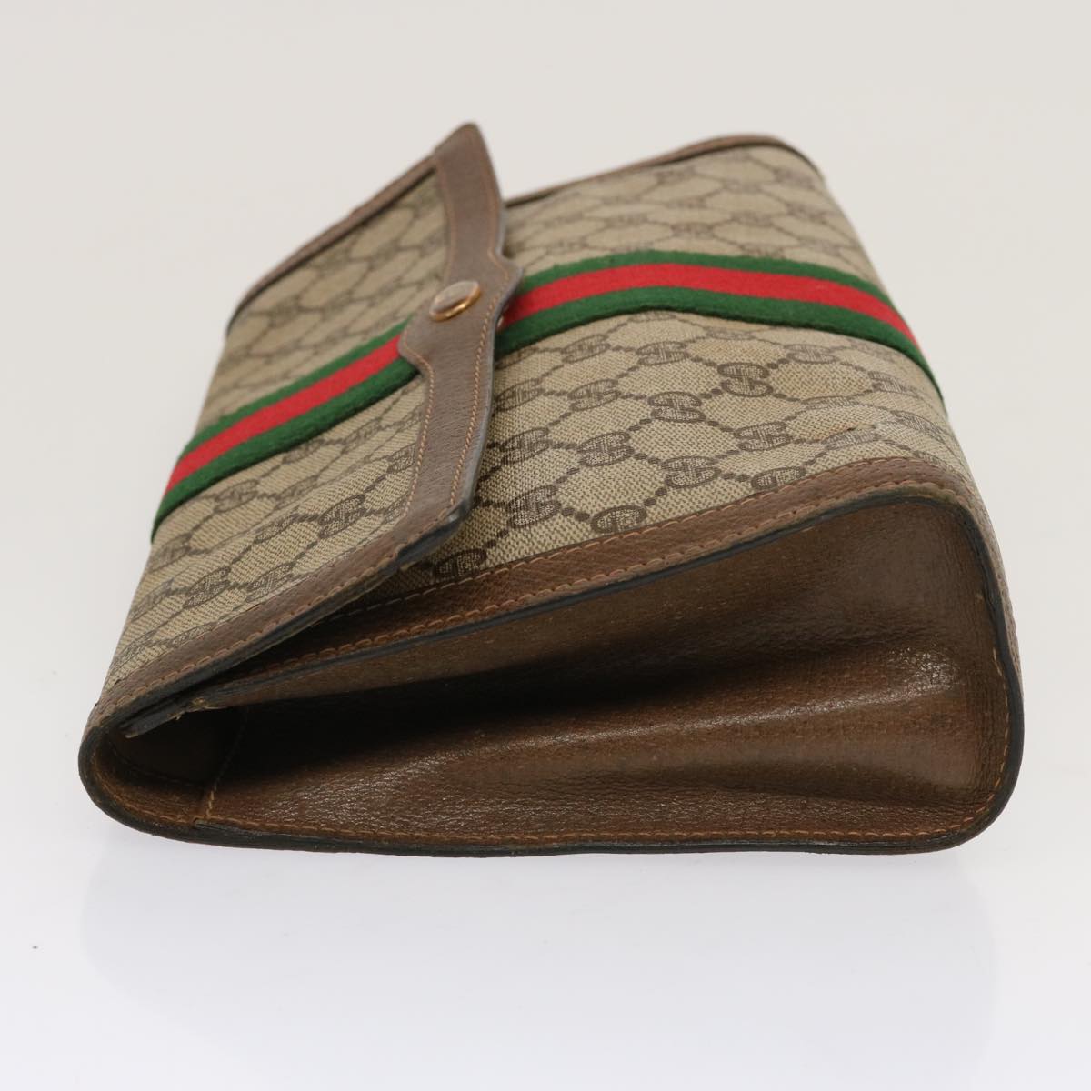 Luxury Gucci Trending 2025 GG Supreme Web Sherry Line Clutch Bag Beige 41 014 3087 30  70810
