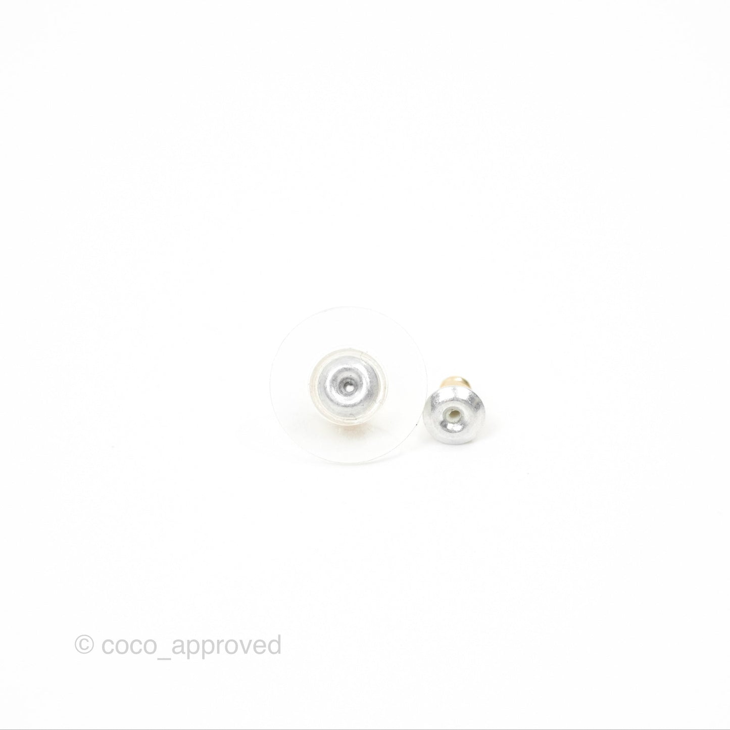 Chanel Crystal CC Bow Knot Earrings Gold Tone