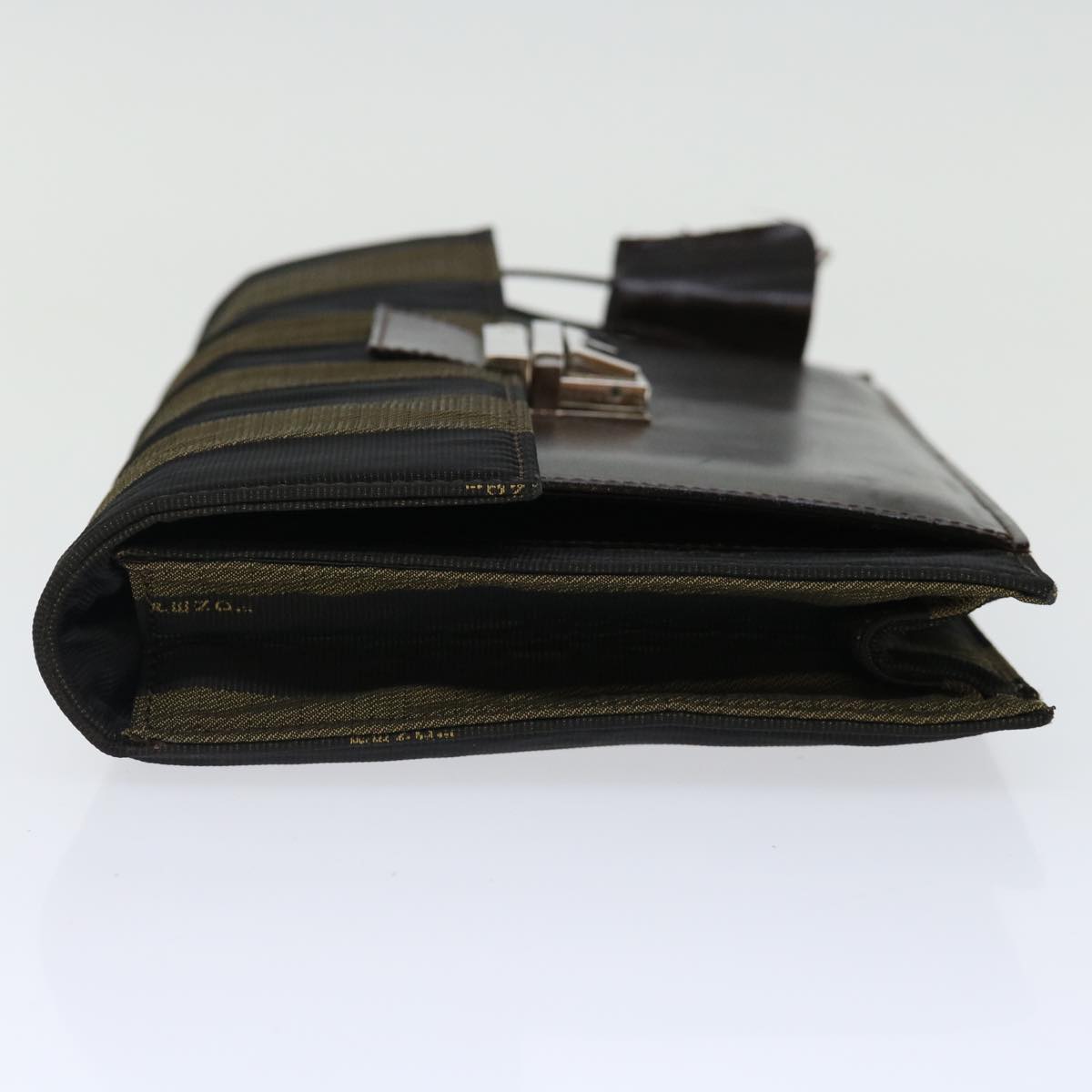 Luxury FendiPecan Canvas Clutch Bag Black70820
