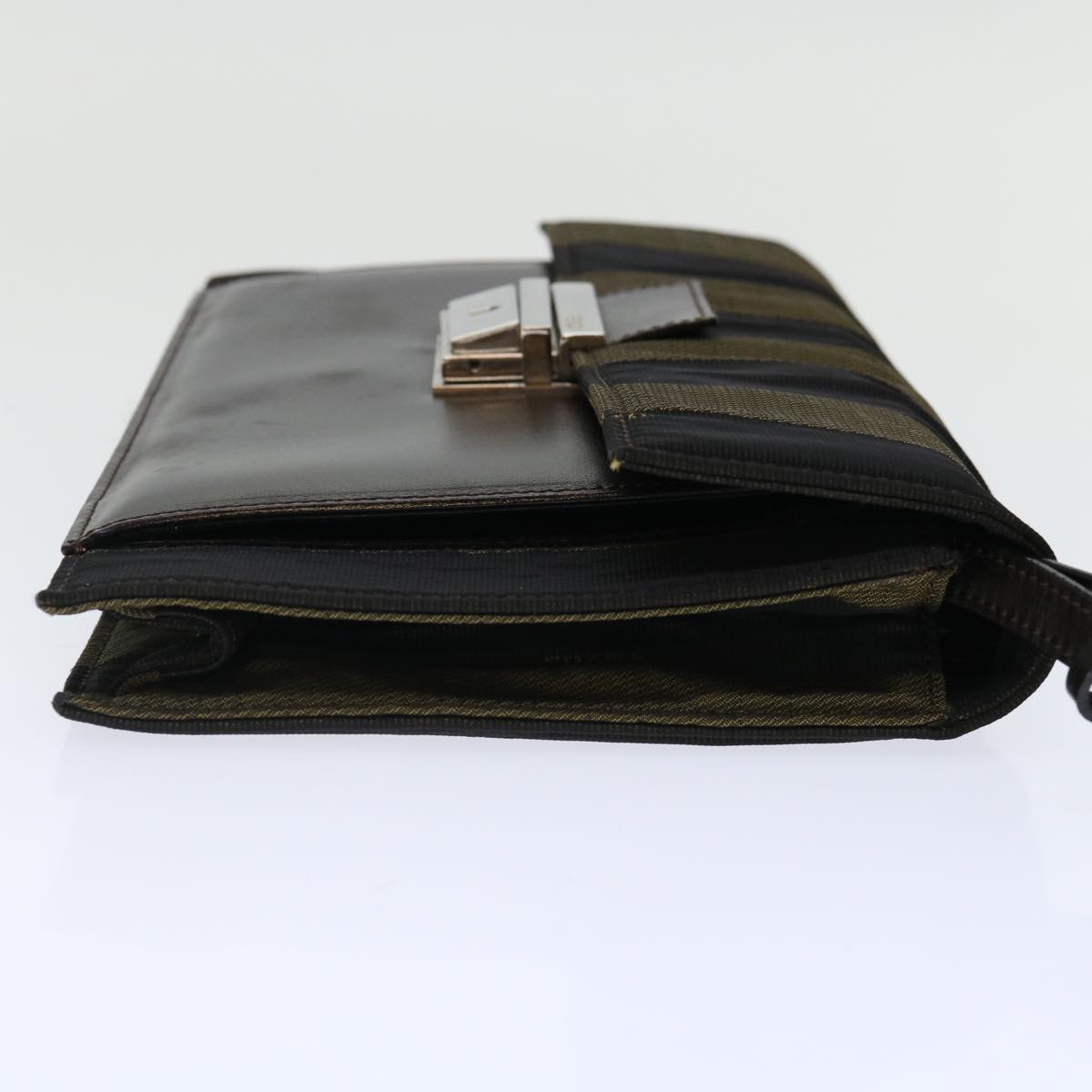 Luxury FendiPecan Canvas Clutch Bag Black70820