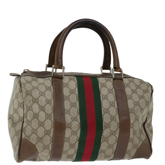 Luxury Gucci Trending 2025 GG Supreme Web Sherry Line Hand Bag PVC Beige Red Green  70825