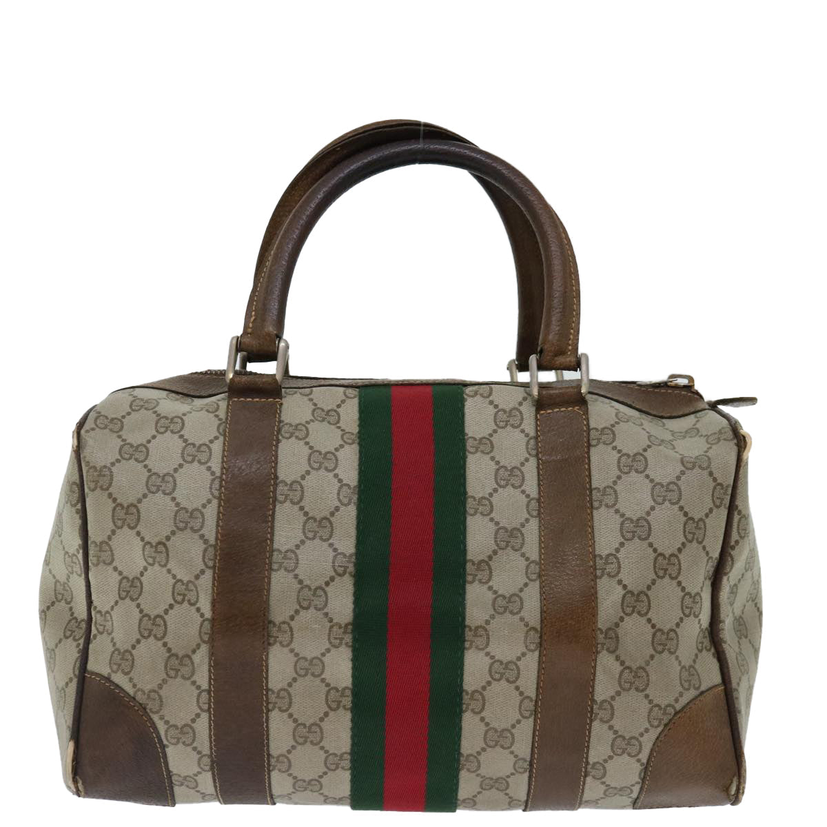 Luxury Gucci Trending 2025 GG Supreme Web Sherry Line Hand Bag PVC Beige Red Green  70825