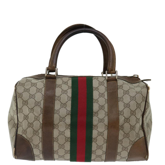 Luxury Gucci Trending 2025 GG Supreme Web Sherry Line Hand Bag PVC Beige Red Green  70825