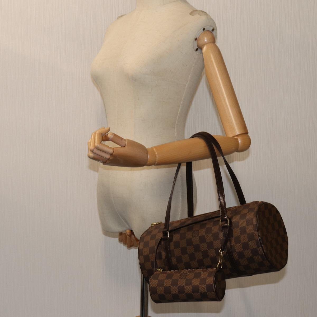 LOUIS VUITTON Damier Ebene Papillon 30 Hand Bag N51303 LV 70833A