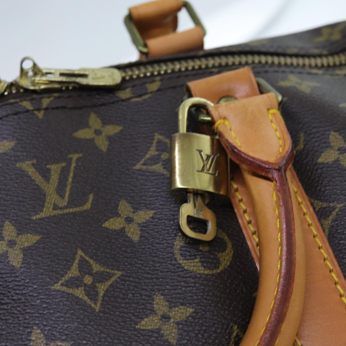 LOUIS VUITTON Monogram Keepall 55 Boston Bag M41424 LV 70835