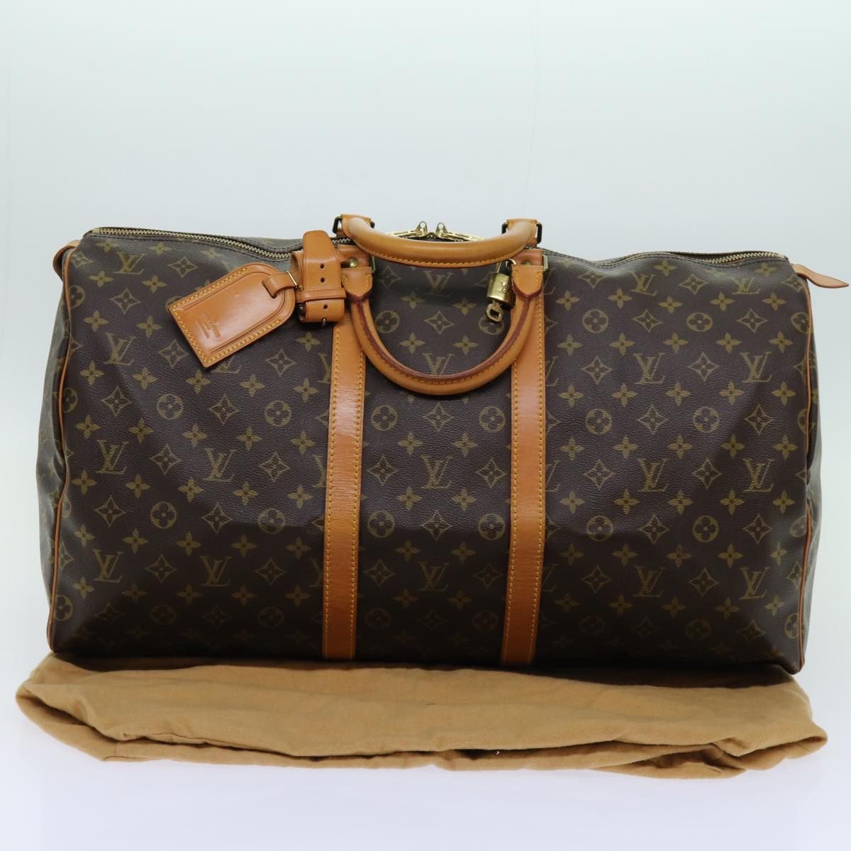 LOUIS VUITTON Monogram Keepall 55 Boston Bag M41424 LV 70835