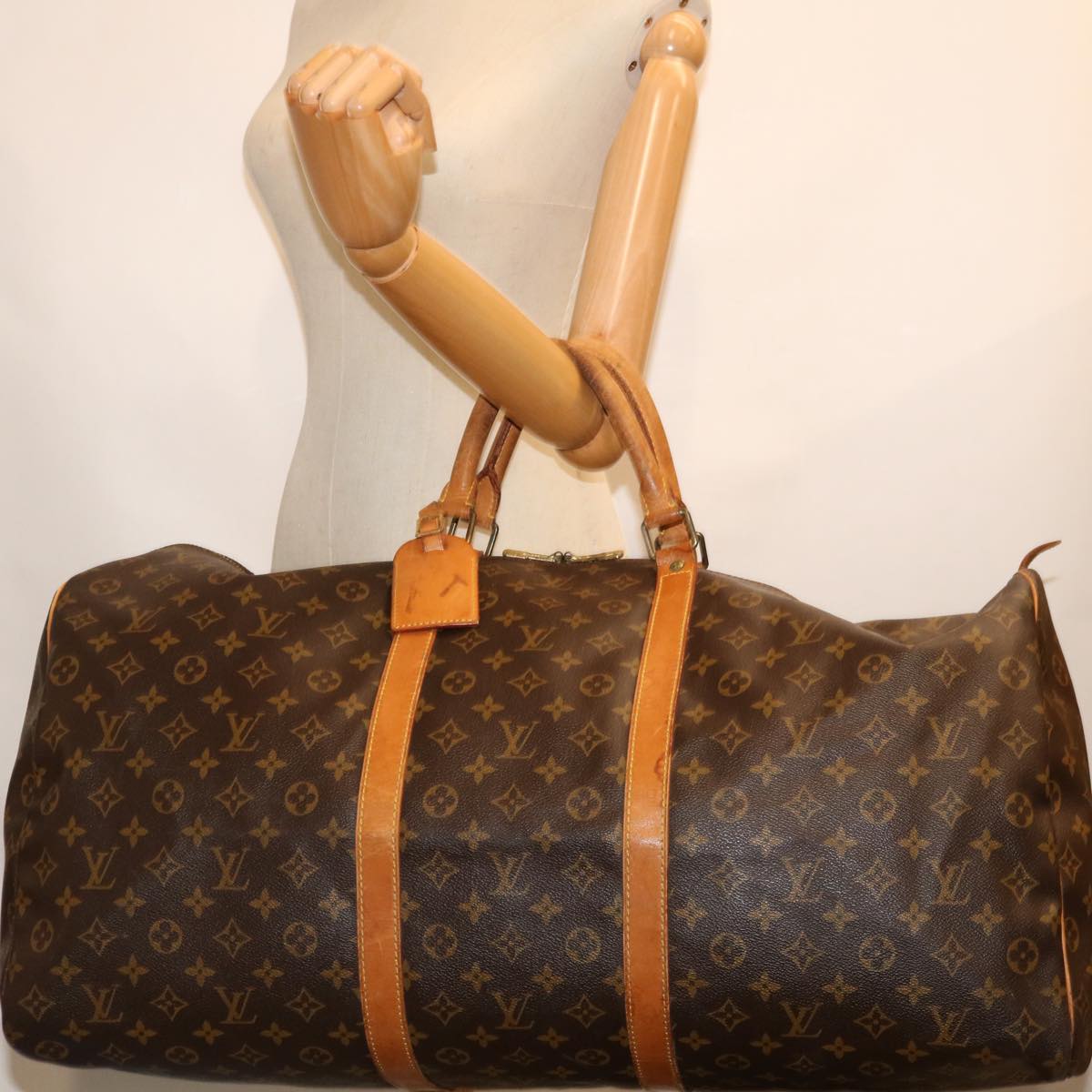 LOUIS VUITTON Monogram Keepall 60 Boston Bag M41422 LV 70841