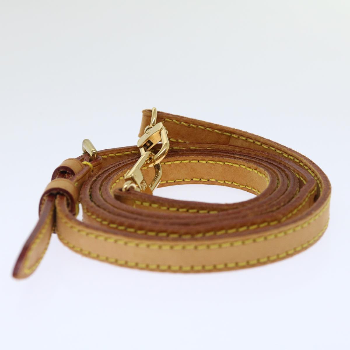 LOUIS VUITTON Adjustable Shoulder Strap Leather 40.2""-47.2"" Beige 70844