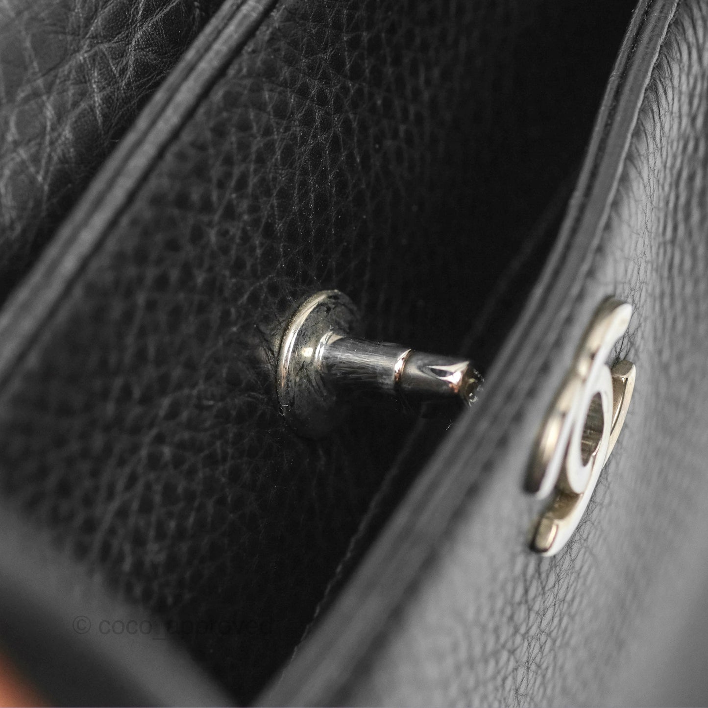 Chanel Executive Tote Bag Black Grained Calfskin Silver Hardware