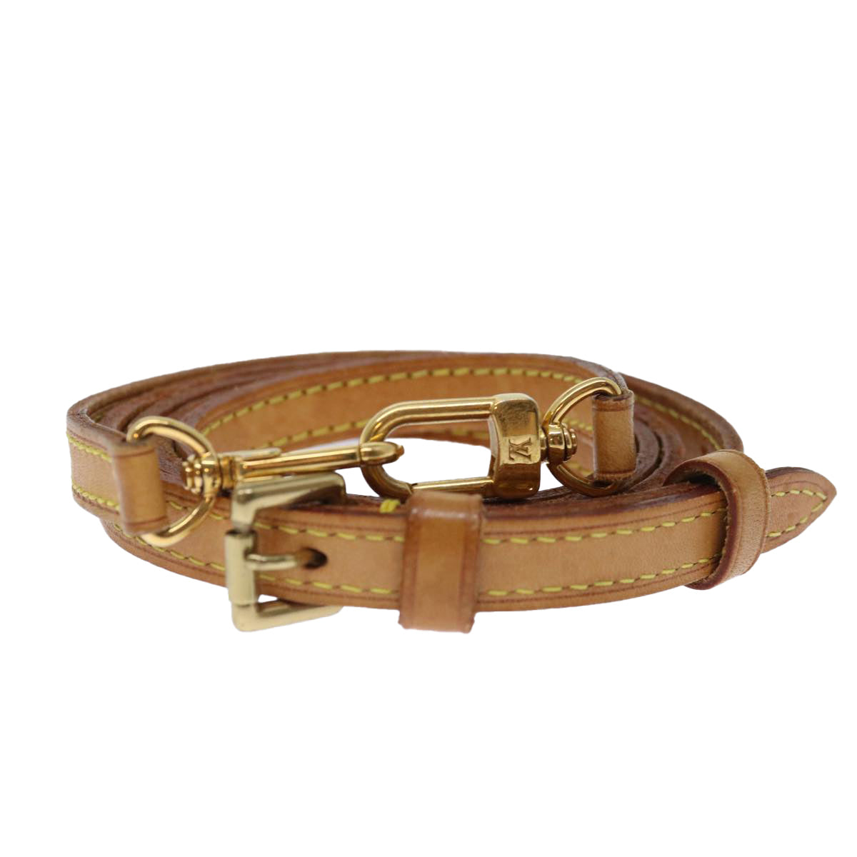 LOUIS VUITTON Adjustable Shoulder Strap Leather 40.2""-47.2"" Beige 70853