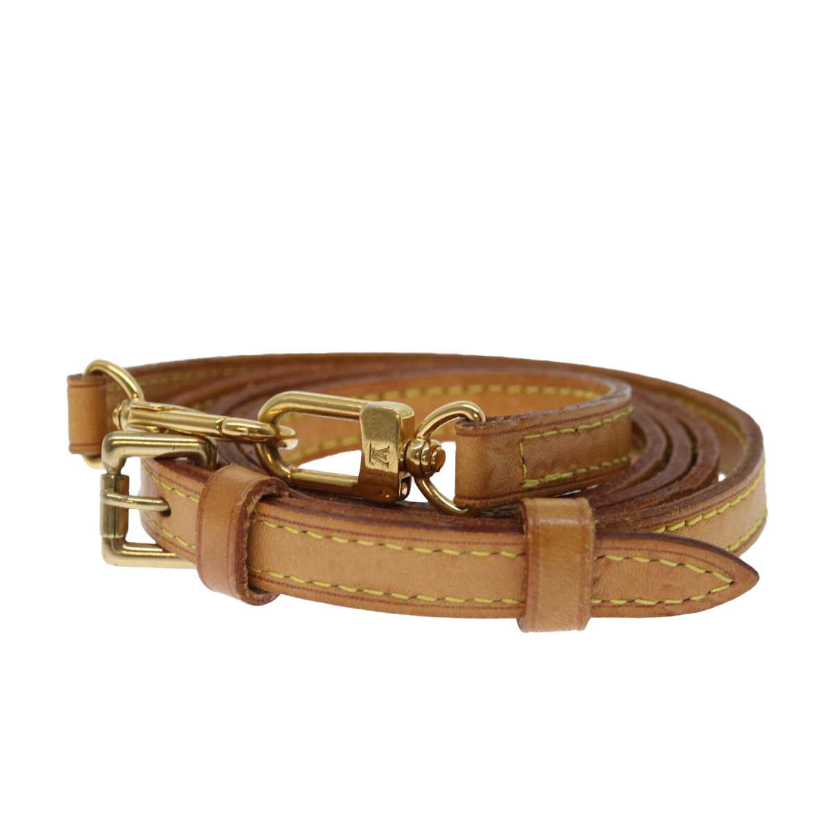LOUIS VUITTON Adjustable Shoulder Strap Leather 40.2""-47.2"" Beige 70853