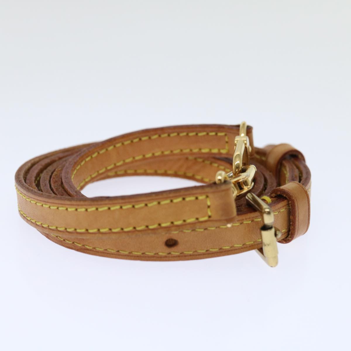 LOUIS VUITTON Adjustable Shoulder Strap Leather 40.2""-47.2"" Beige 70853