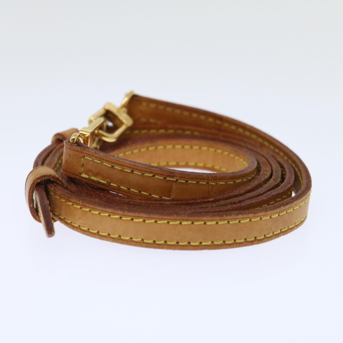LOUIS VUITTON Adjustable Shoulder Strap Leather 40.2""-47.2"" Beige 70853