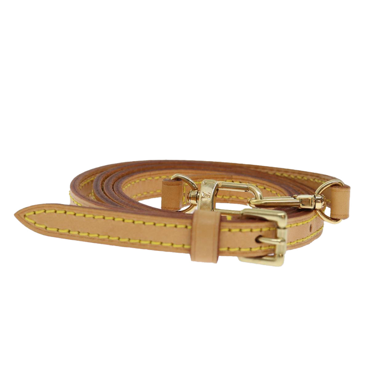LOUIS VUITTON Adjustable Shoulder Strap Leather 40.2""-47.2"" Beige 70856