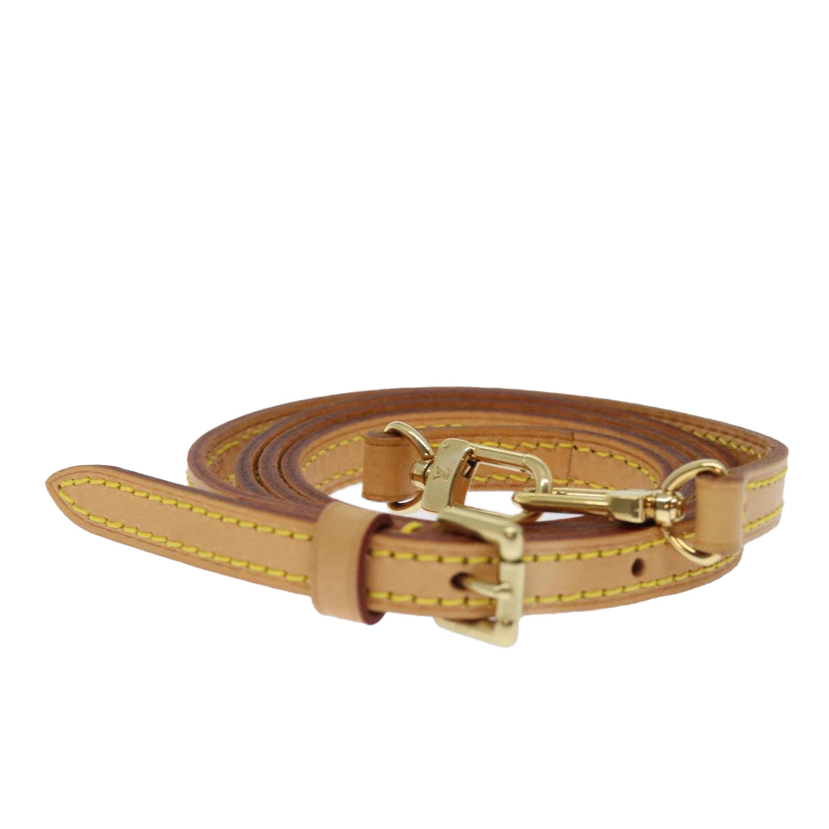 LOUIS VUITTON Adjustable Shoulder Strap Leather 40.2""-47.2"" Beige 70856
