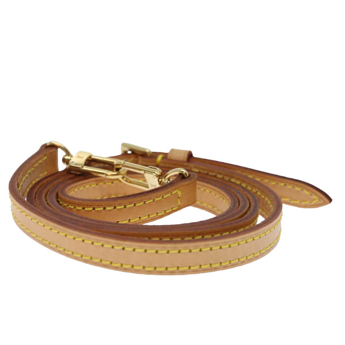 LOUIS VUITTON Adjustable Shoulder Strap Leather 40.2""-47.2"" Beige 70856