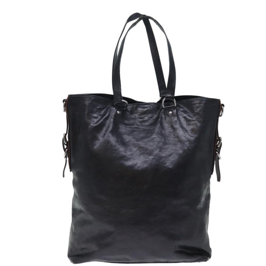 Luxury PradaHand Bag Leather 2way Black Brown 70864