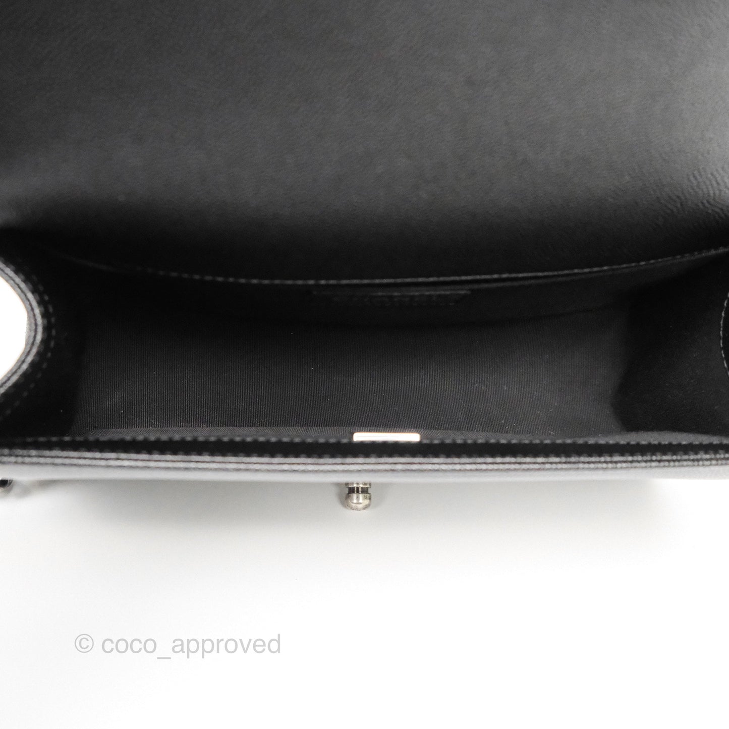 Chanel Medium Boy Quilted Black Caviar Ruthenium Hardware