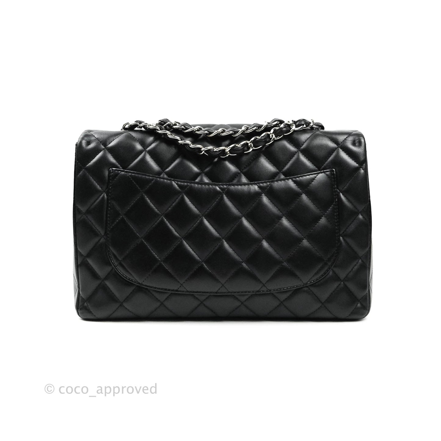 Chanel Jumbo Single Flap Black Lambskin Silver Hardware⁣⁣