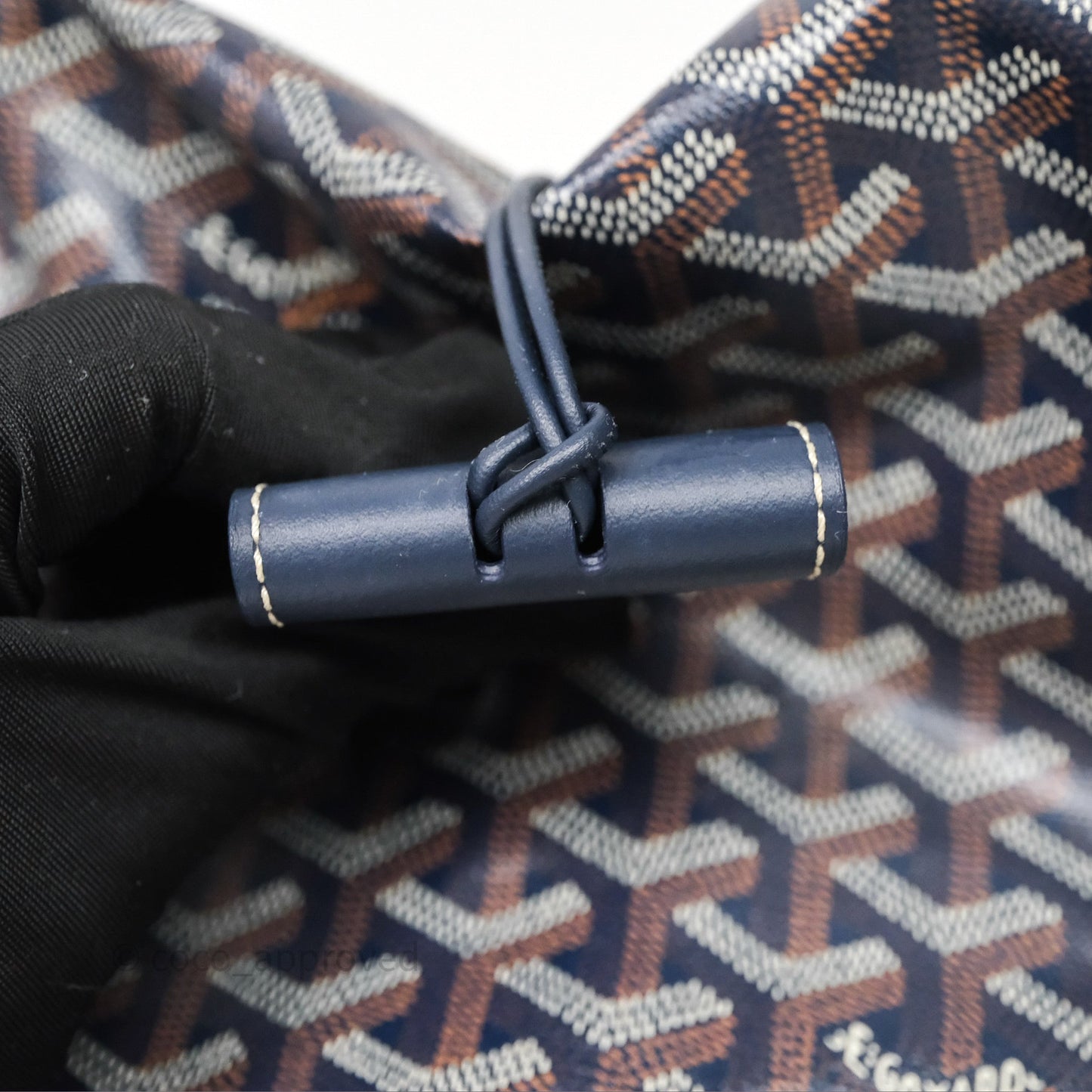 Goyard St. Louis Tote PM Navy/Tan