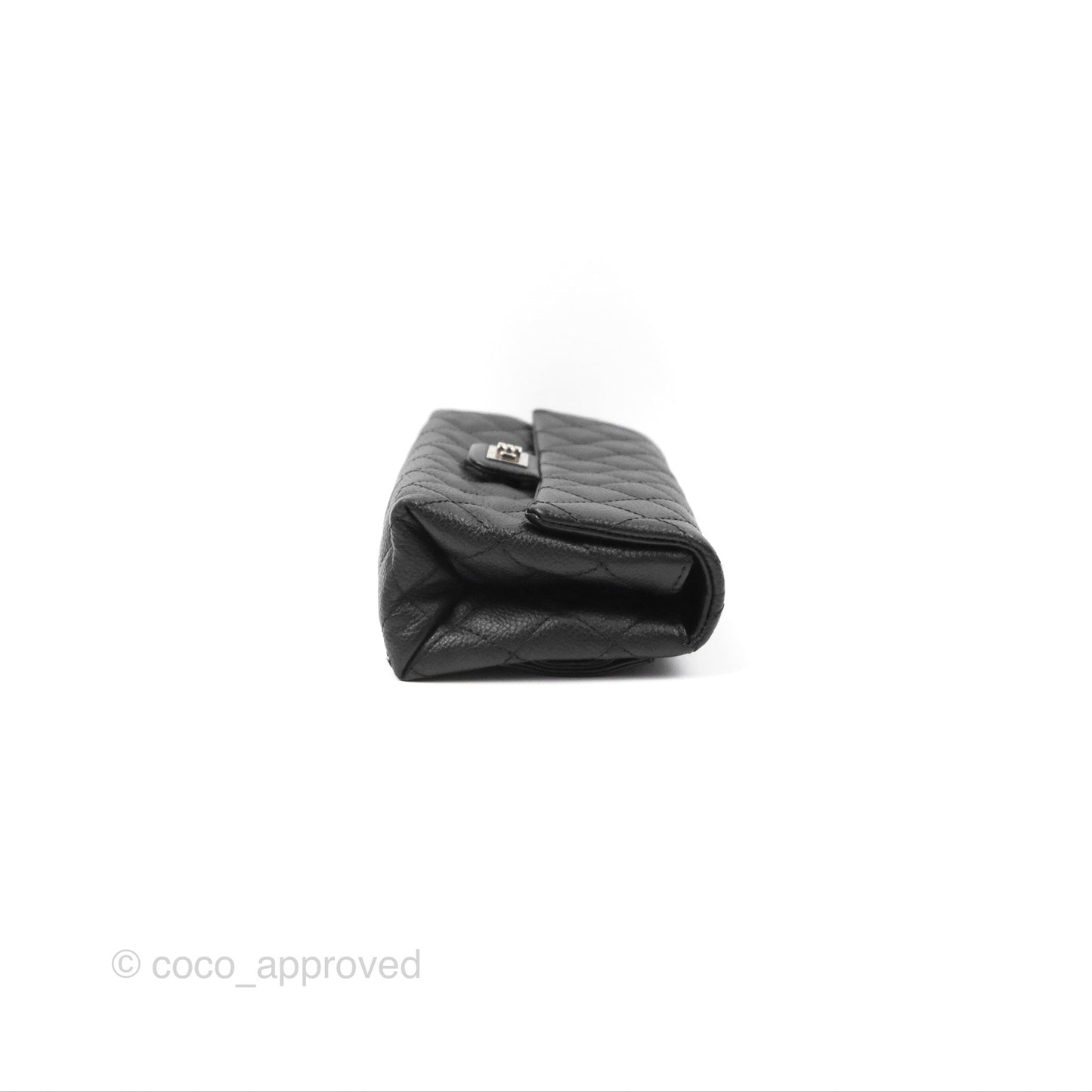 Chanel Reissue Quilted Belt Bag Black Caviar Silver Hardware