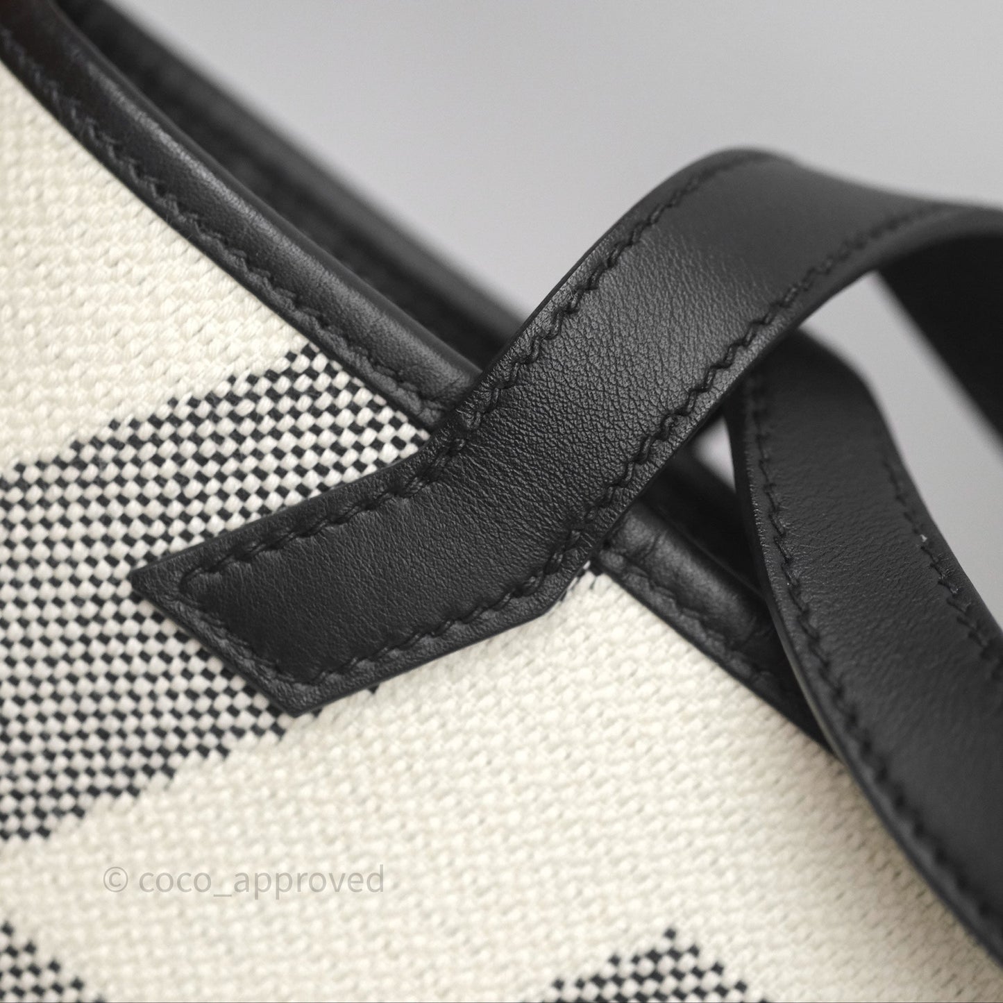 Hermès Cabas H En Biais 27 Noir 89 Swift/Canvas