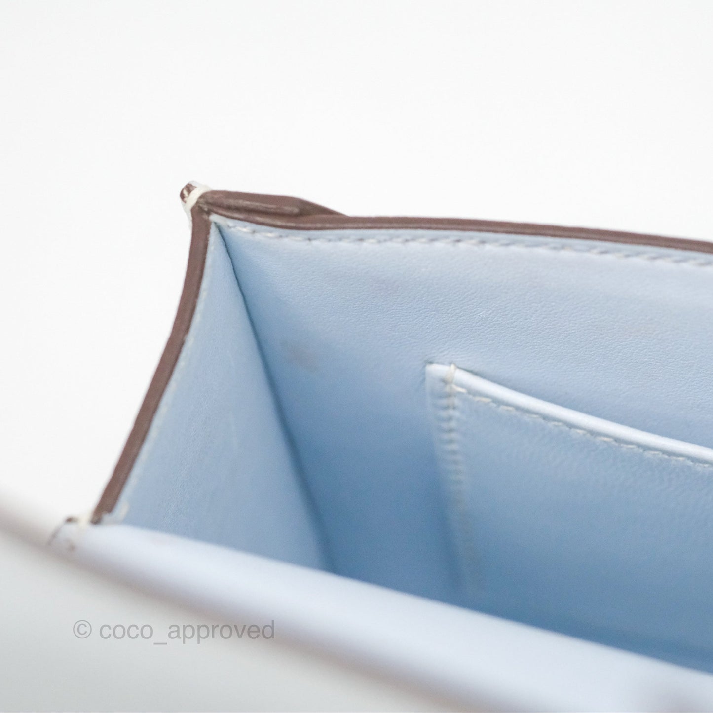Hermes Mini Verrou Bleu Brume Chèvre Mysore Gold Hardware