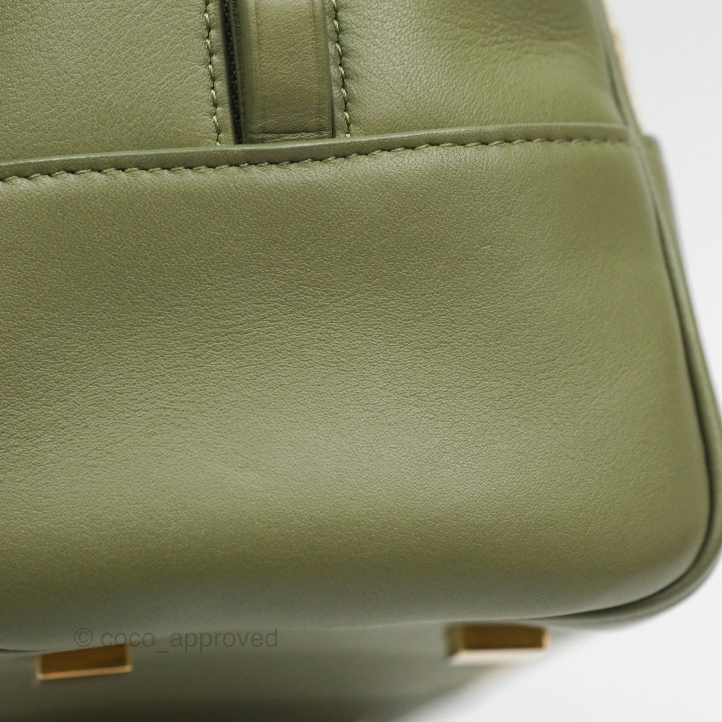 Loewe Amazona 19 Square Green/ Avocado Green in Anagram Jacquard and Calfskin