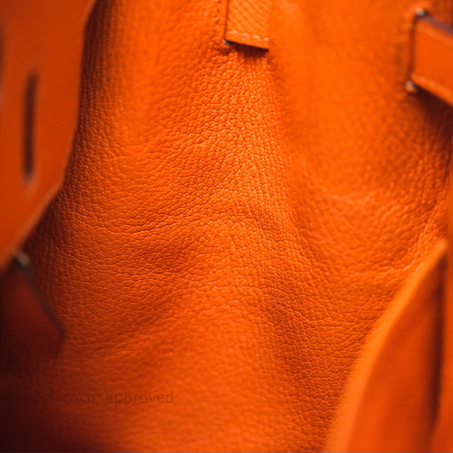 Hermès Birkin 30 Retourne Orange Epsom Palladium Hardware