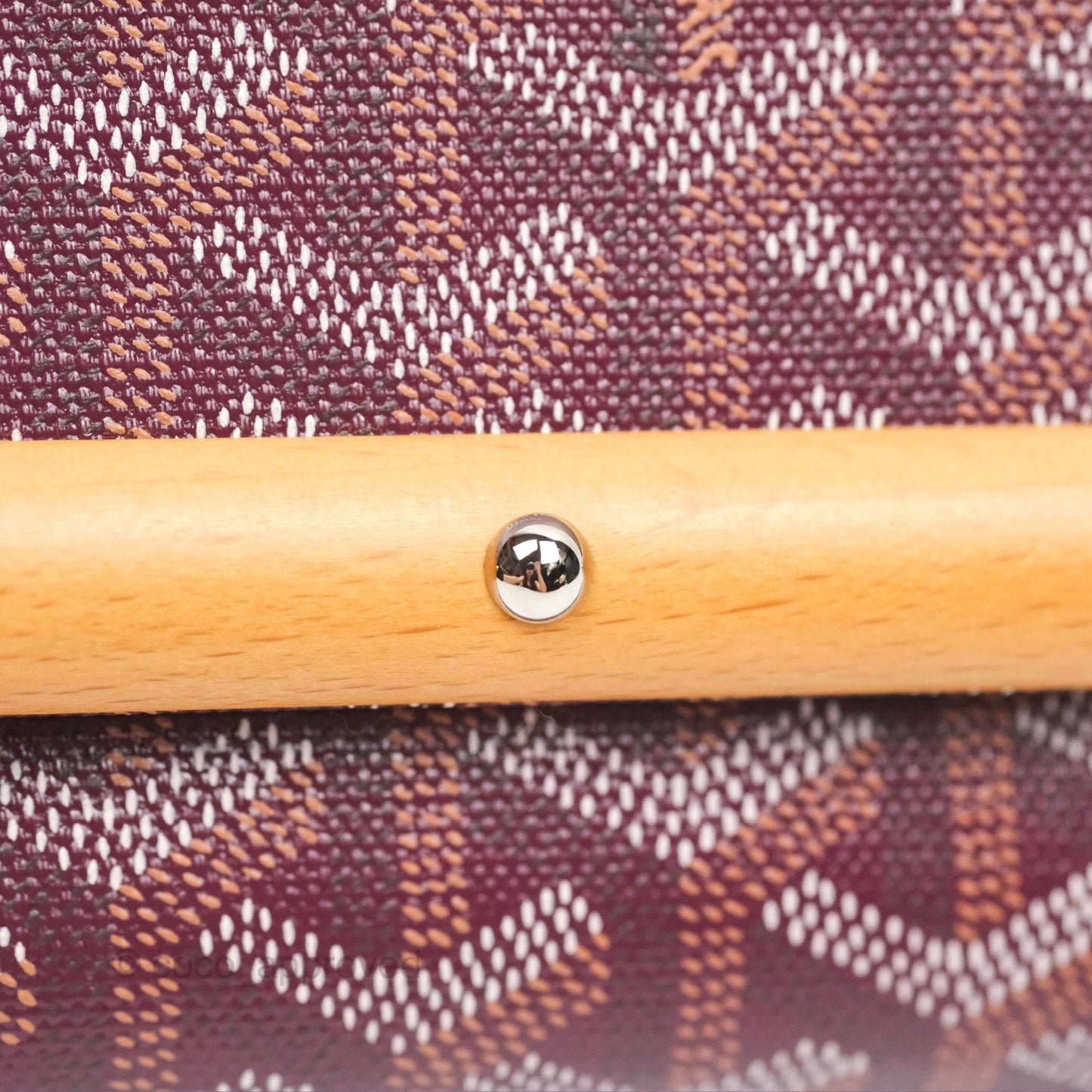 Goyard Monte-Carlo Bois Clutch Wine Red Goyardine Canvas
