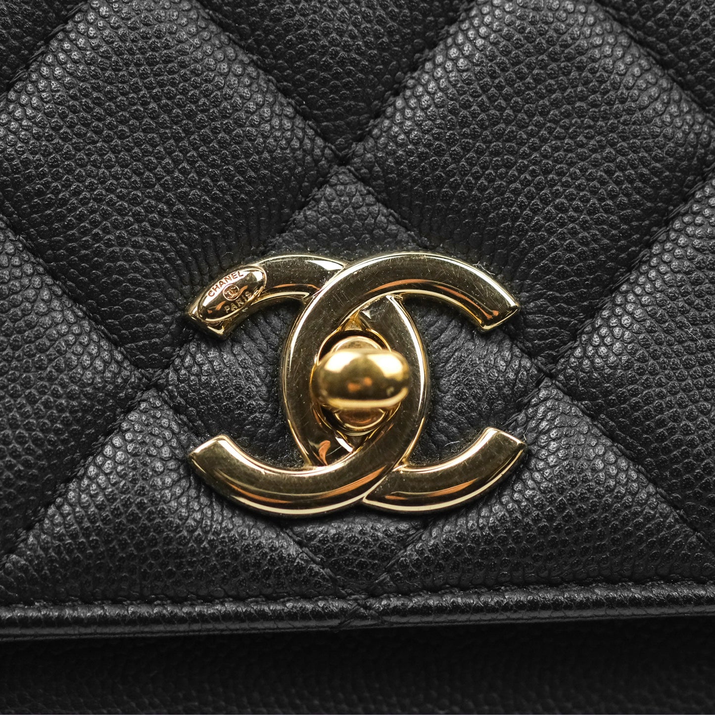 Chanel Quilted Medium Business Affinity Flap Matte Black Caviar Gold Hardware