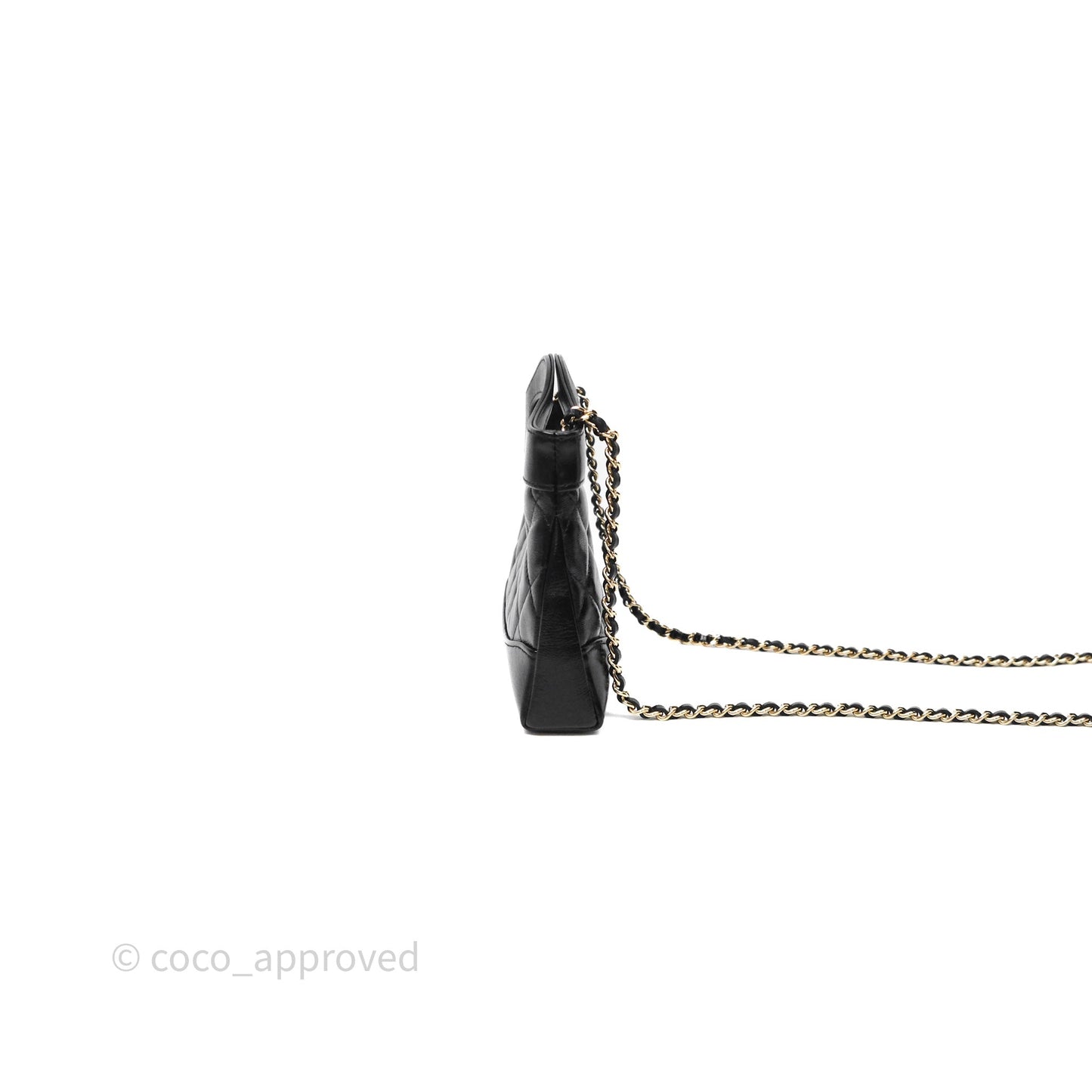 Chanel Nano 31 Black Shiny Lambskin Gold Hardware