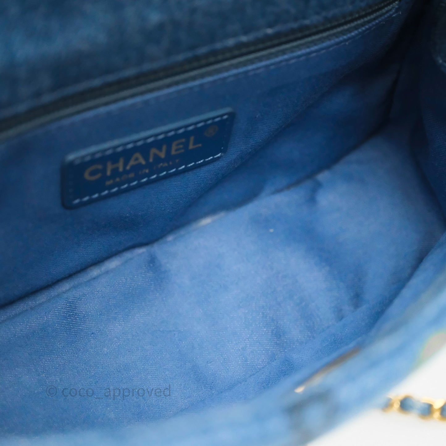 Chanel Small Denim Mood Flap Quilted Blue Multicolor