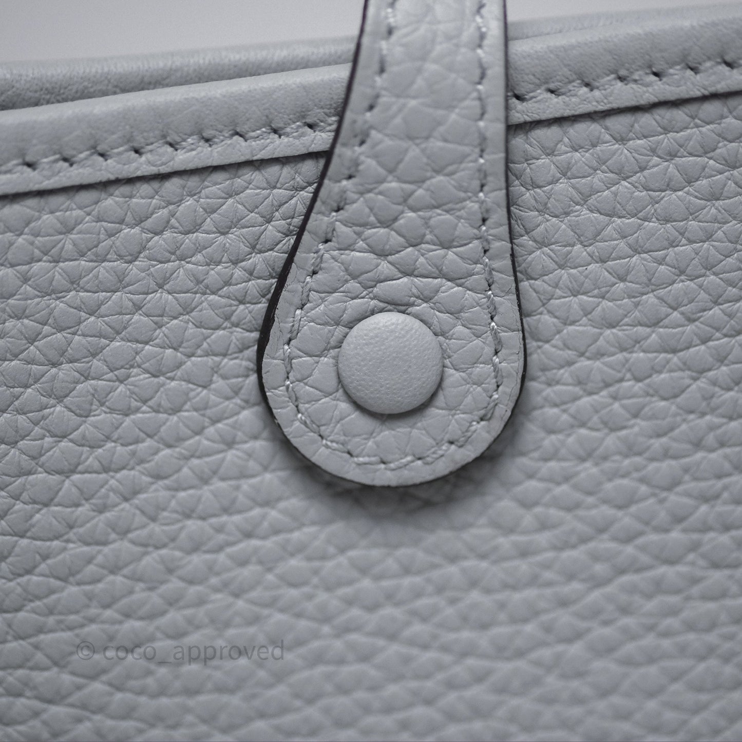 Hermès Mini Evelyne 16 Glacier 8U Clemence Palladium Hardware