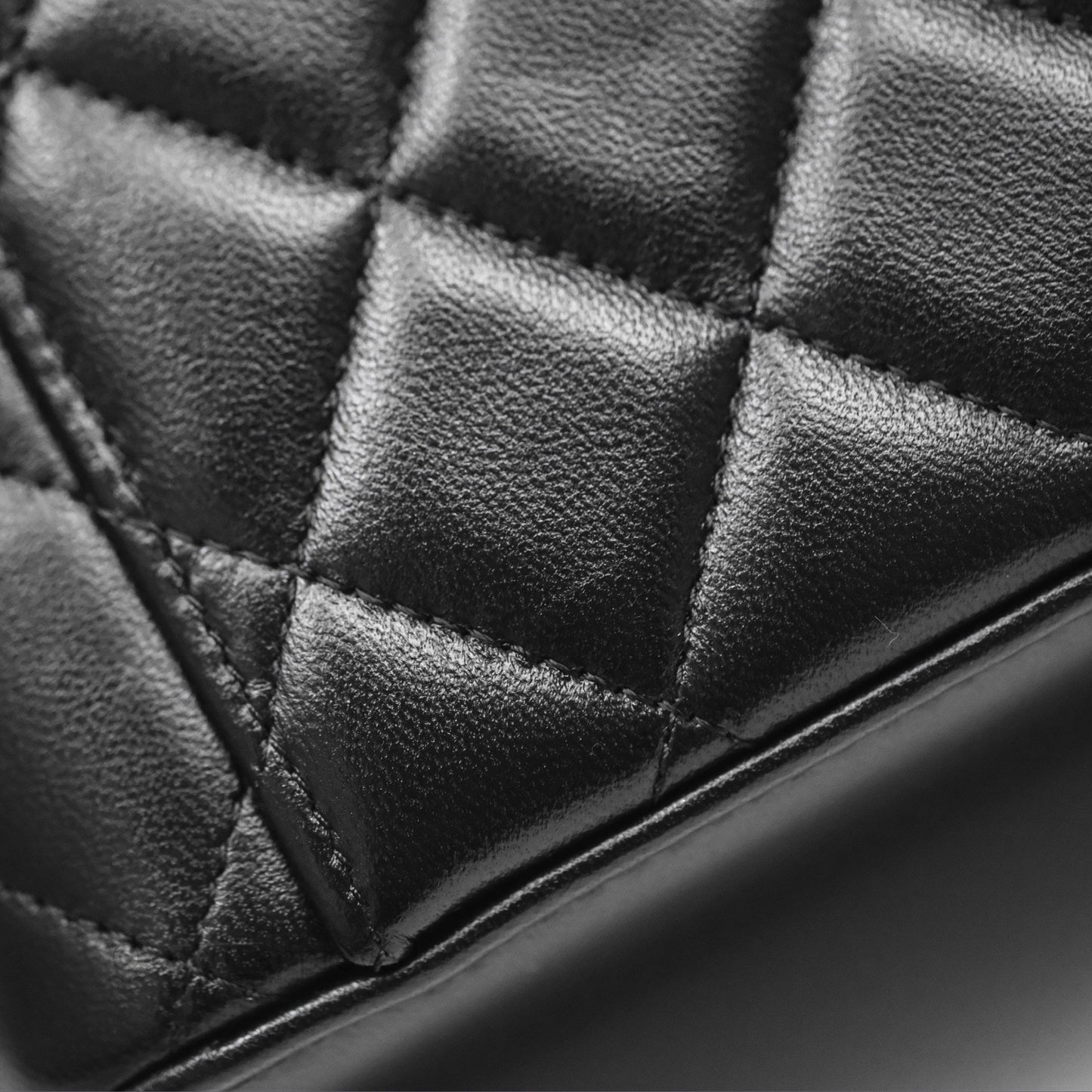 Chanel Vanity Rectangular Top Handle Black Lambskin Aged Gold Hardware