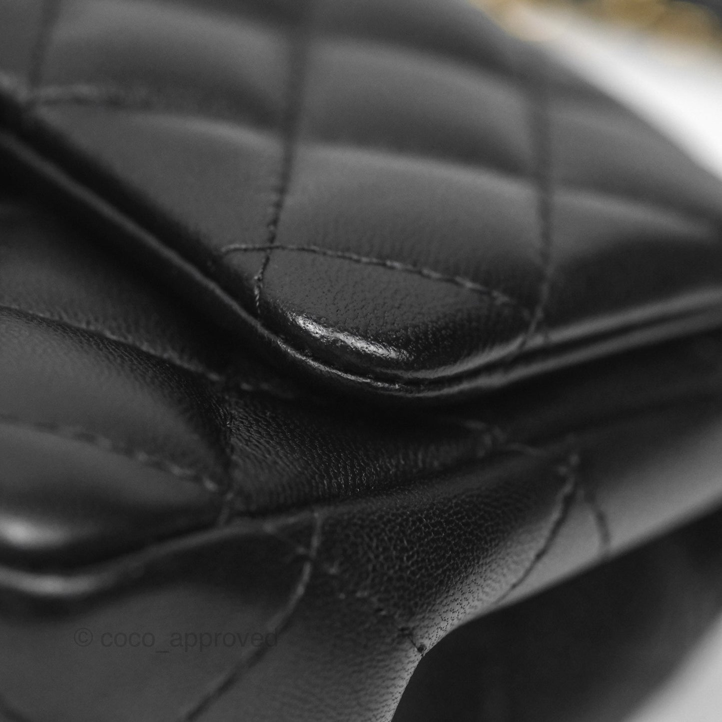 Chanel Mini Square Black Lambskin Gold Hardware