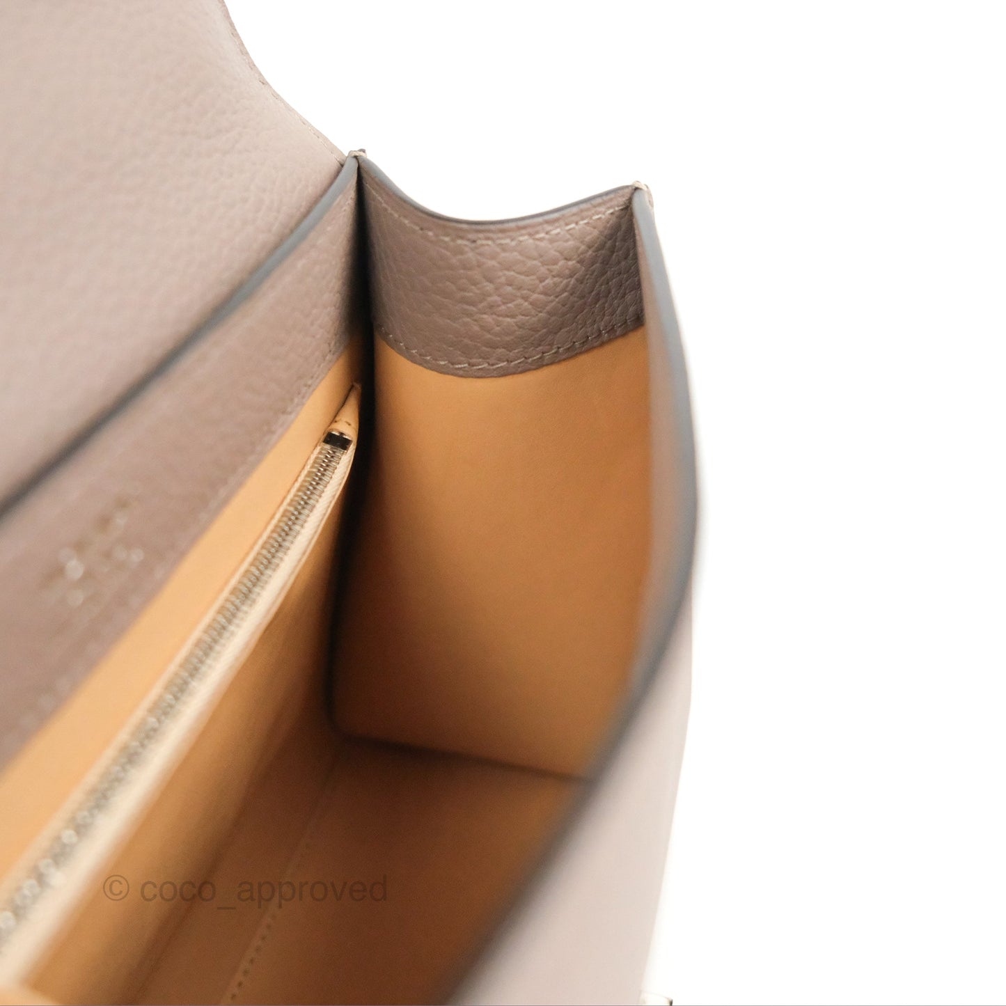 Moynat Réjane PM bag Tourterelle Grained Blush Leather Silver Hardware