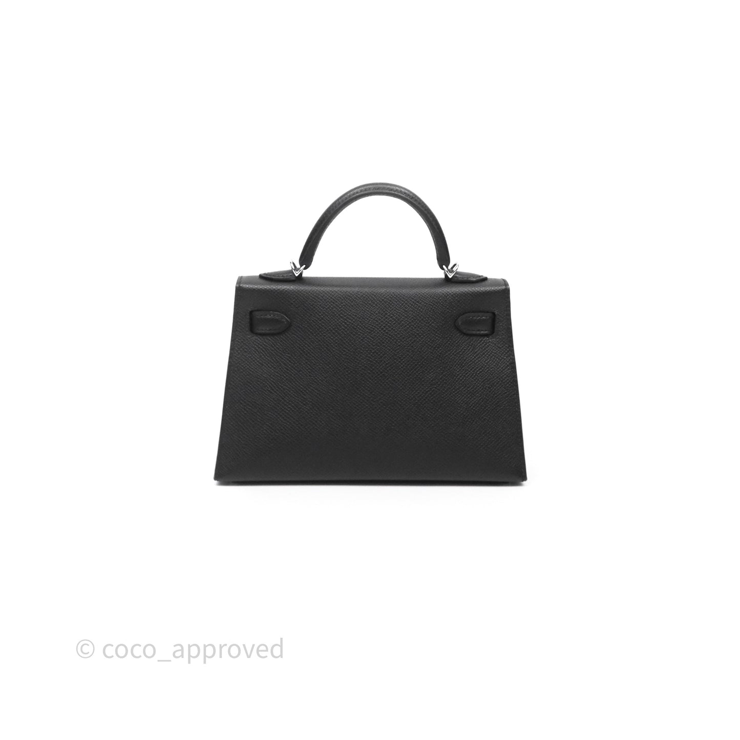 Hermès Mini Kelly Black Noir 89 Epsom Palladium Hardware