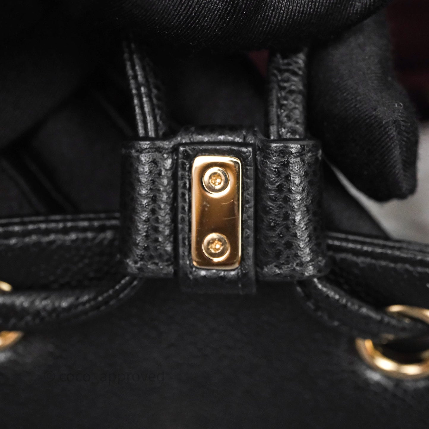 Chanel Quilted Business Affinity Backpack Black Caviar Light Gold Hardware