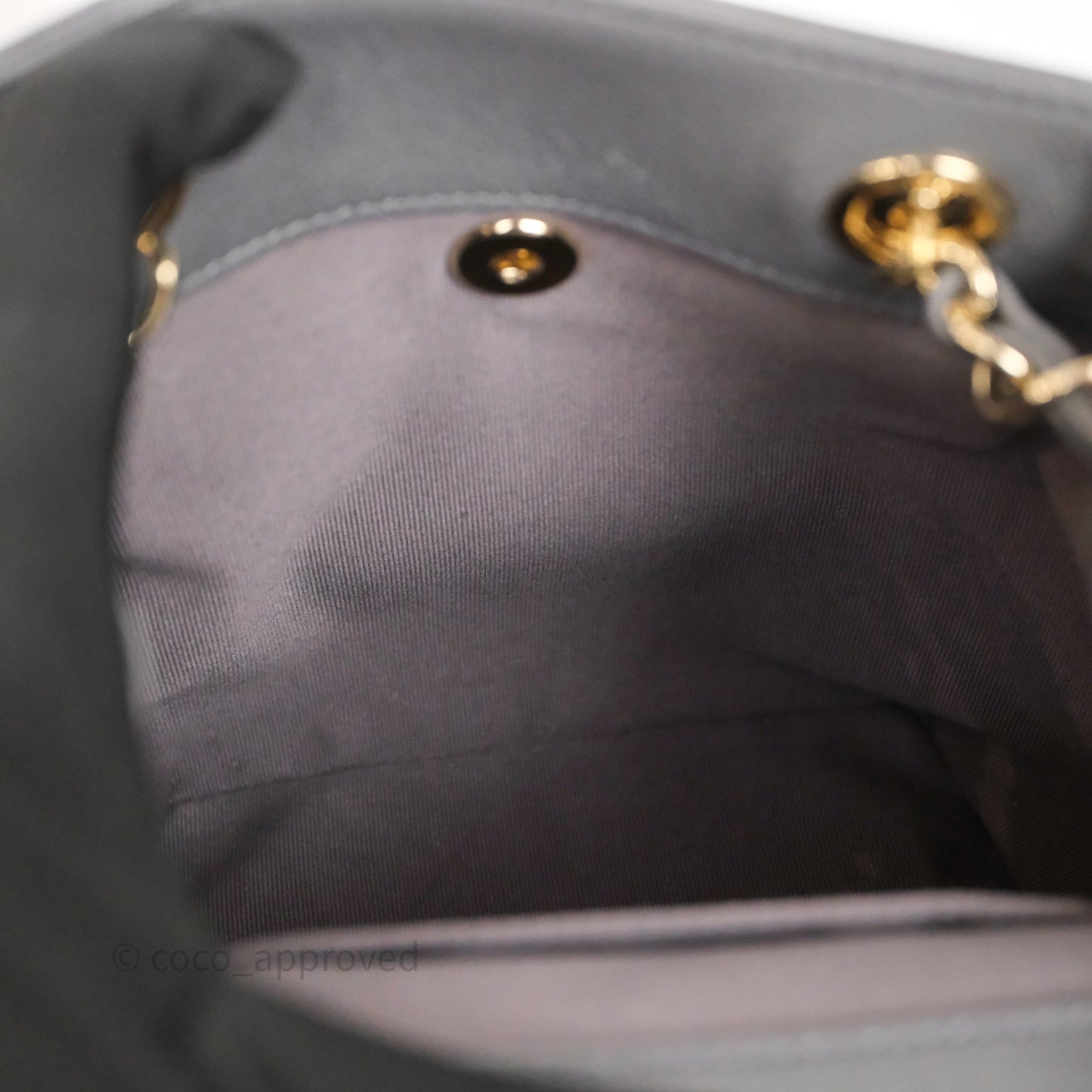 Chanel Small Duma Backpack Dark Grey Caviar Gold Hardware 23K