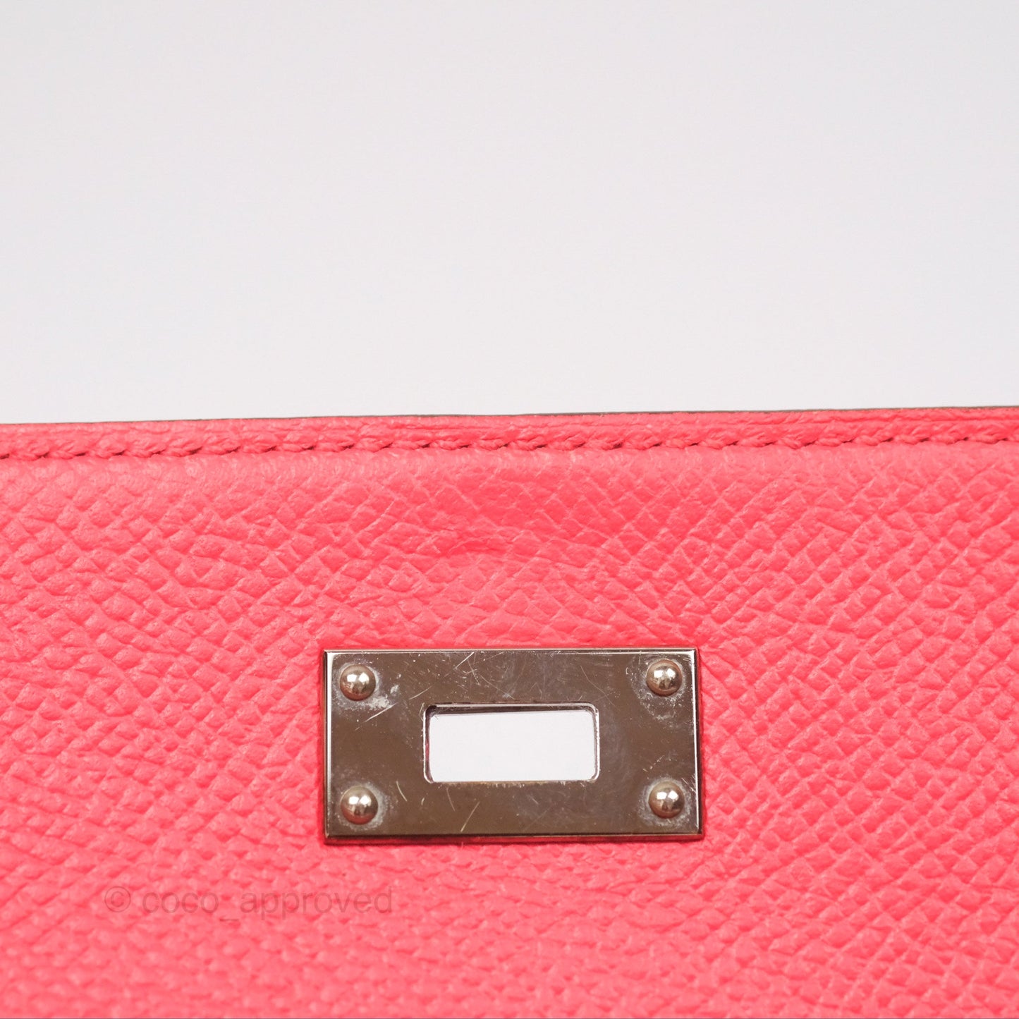 Hermès Kelly Wallet Pink Epsom Palladium Hardware