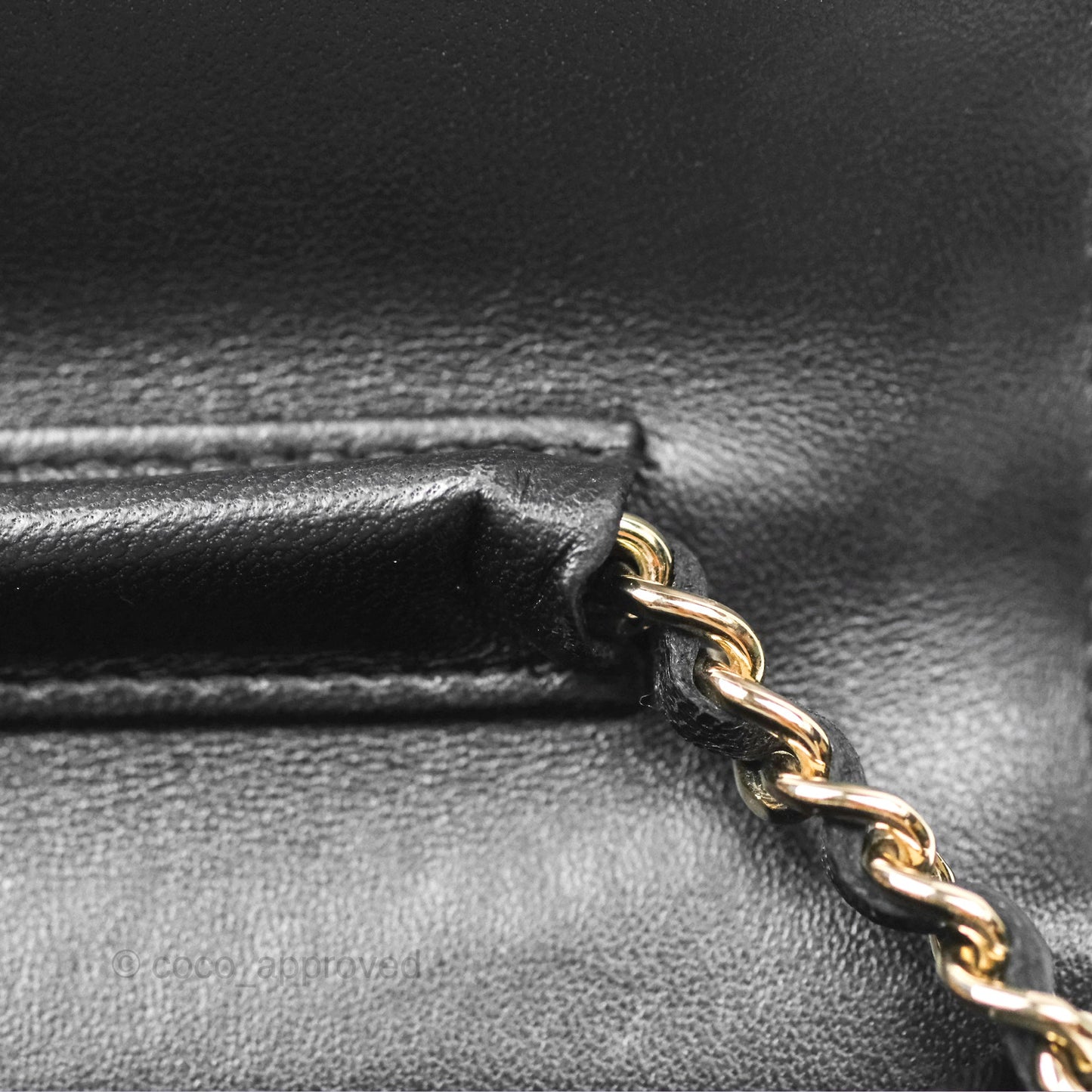 Chanel Wallet On Chain WOC Black Patent Lambskin Gold Hardware