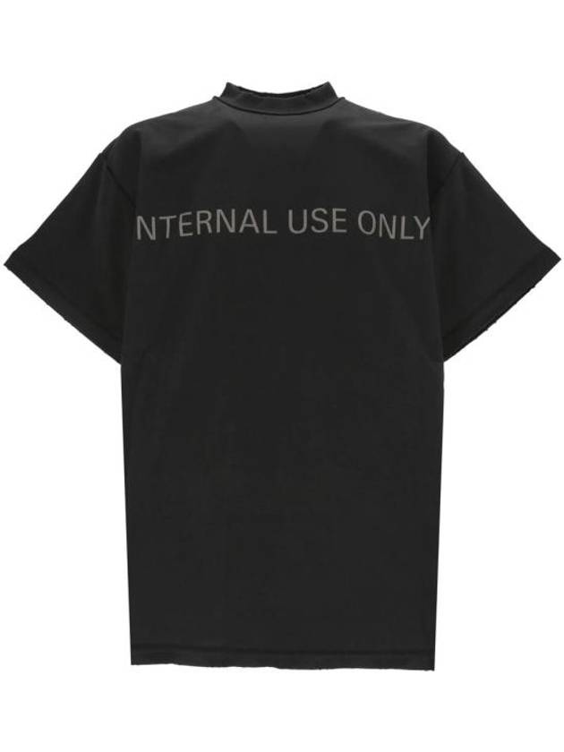 Luxury Balenciaga Inside Out Oversized Distressed Short Sleeve T-Shirt Black