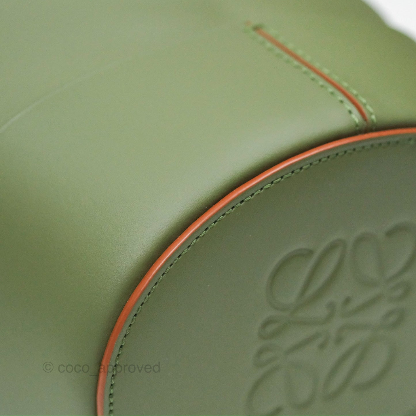 Loewe Mini Balloon Bucket Bag Green Calfskin