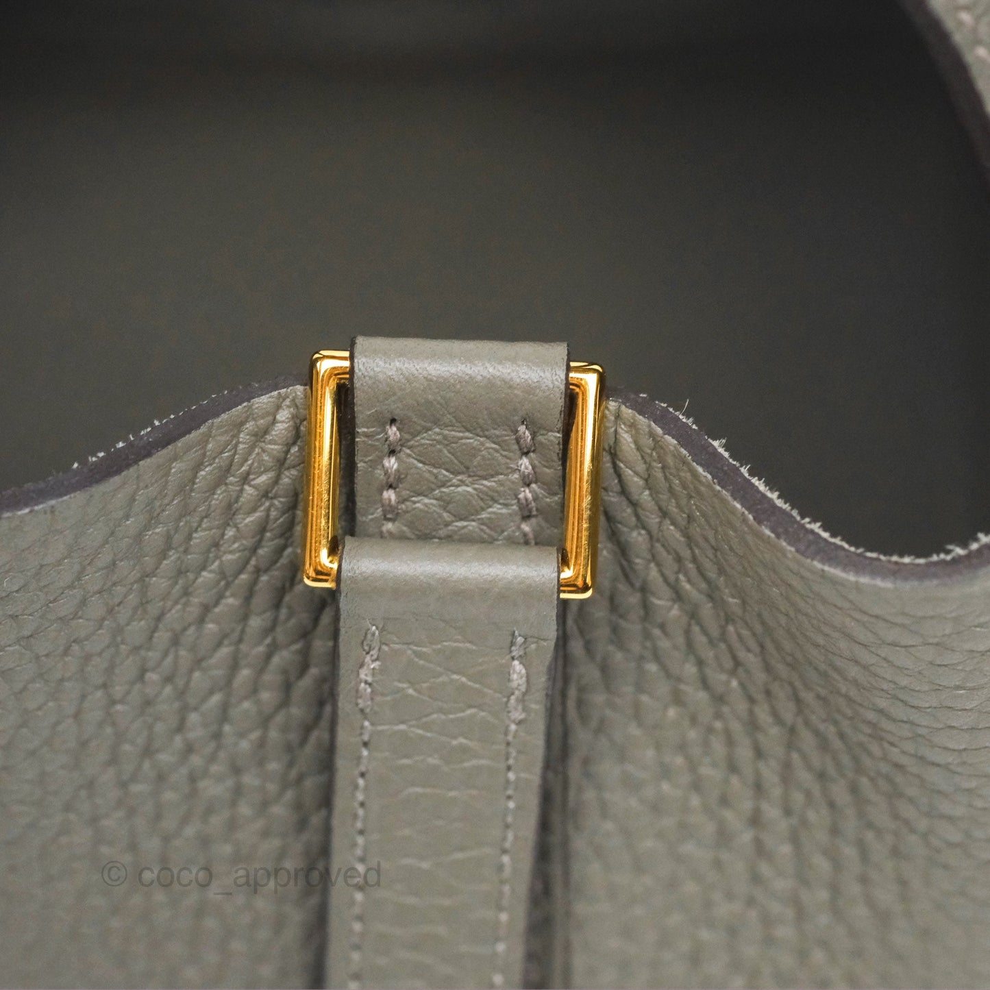 Hermès Picotin Lock 18 Gris Meyer 0L Clemence Gold Hardware