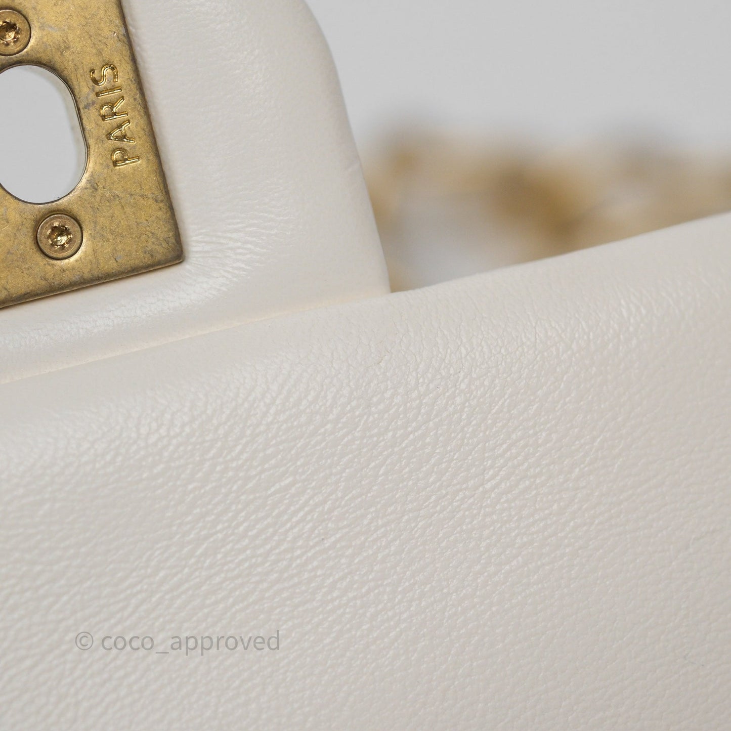 Chanel Small Fancy Jewel Flap White Shiny Lambskin Aged Gold Hardware 23S