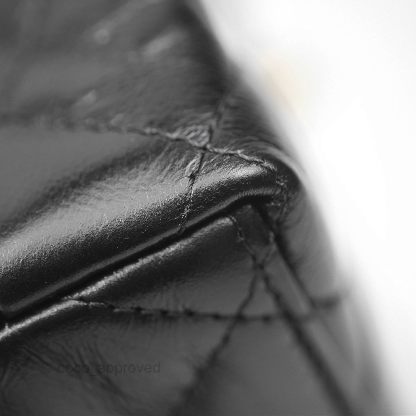 Chanel Kelly Bag Quilted Black Shiny Calfskin Aged Gold Hardware