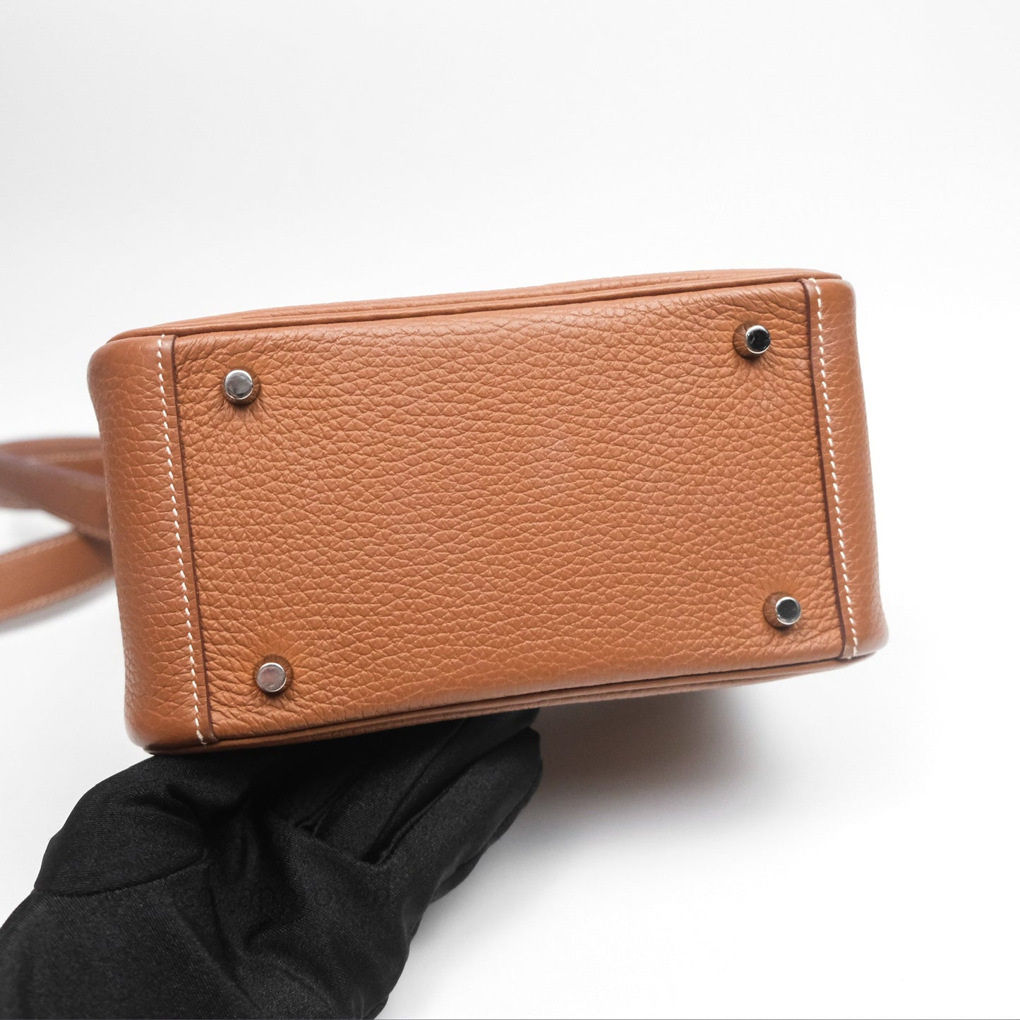 Hermès Mini Lindy 20 Gold Clemence Palladium Hardware
