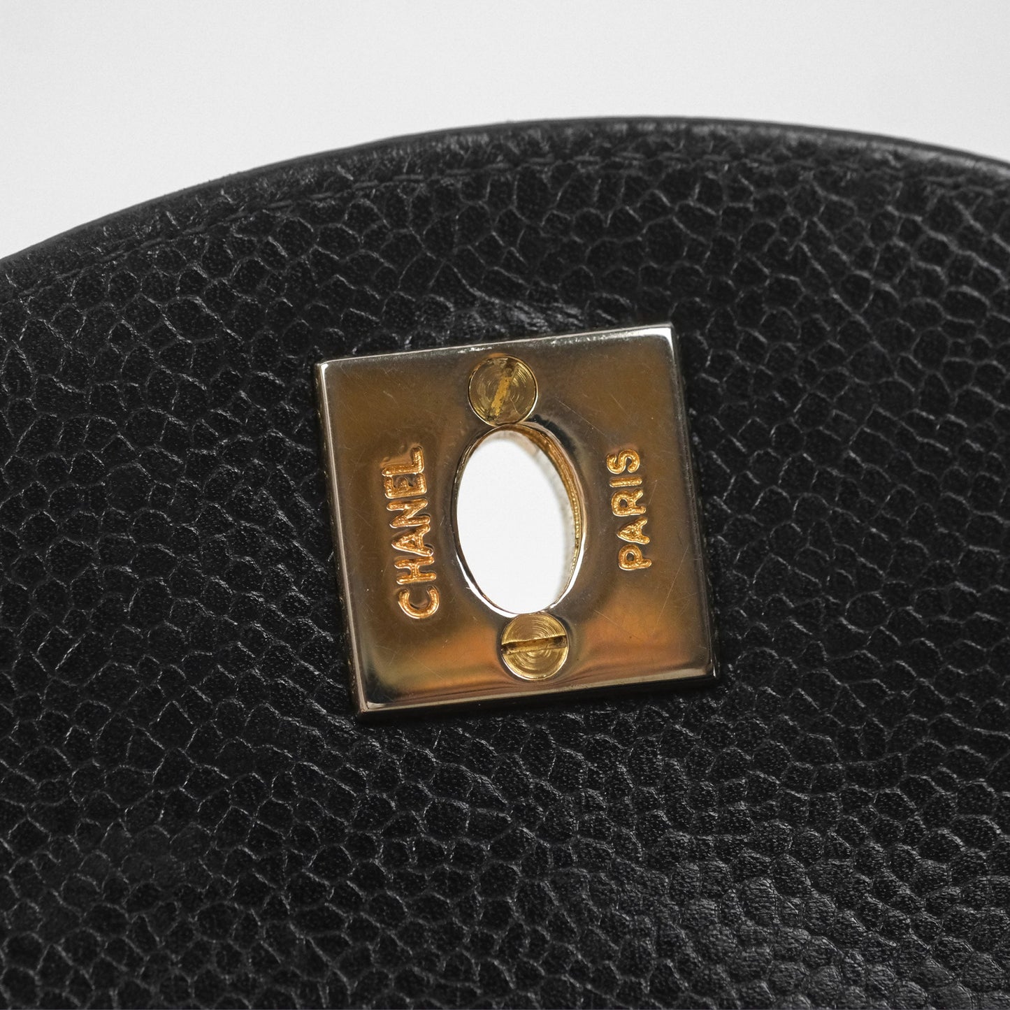 Chanel Vintage Belt Bag Black Caviar 24K Gold Hardware